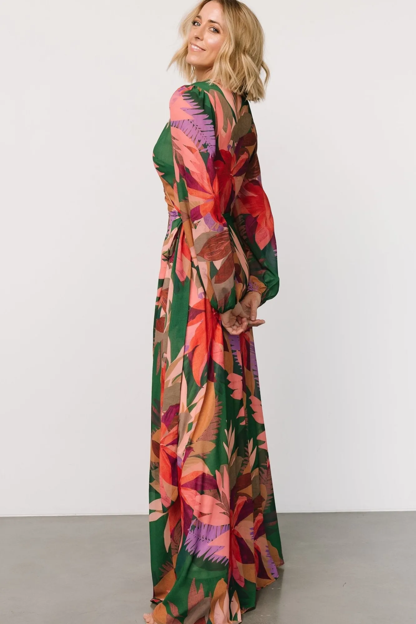 Baltic Born Camilla Wrap Maxi Dress | Green Multi