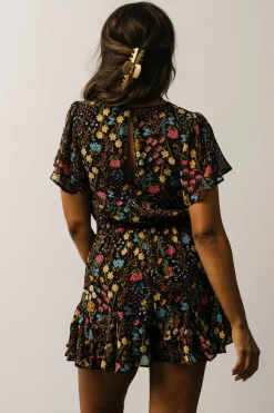 Baltic Born Candy Romper | Black Floral