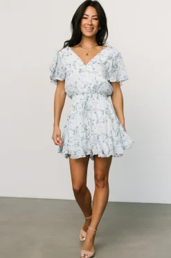 Baltic Born Candy Romper | Off White + Blue