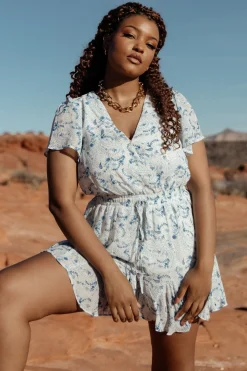 Baltic Born Candy Romper | Off White + Blue