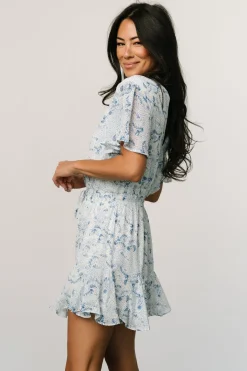 Baltic Born Candy Romper | Off White + Blue
