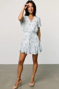 Baltic Born Candy Romper | Off White + Blue
