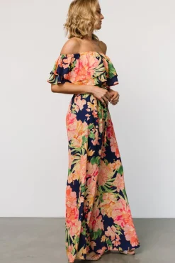 Baltic Born Capistrano Ruffle Jumpsuit | Navy Floral