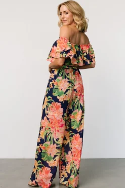 Baltic Born Capistrano Ruffle Jumpsuit | Navy Floral