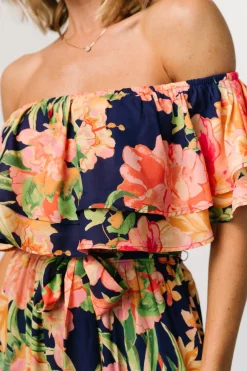 Baltic Born Capistrano Ruffle Jumpsuit | Navy Floral