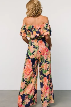 Baltic Born Capistrano Ruffle Jumpsuit | Navy Floral