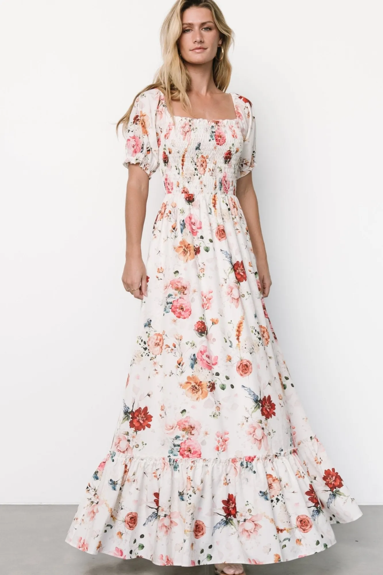 Baltic Born Capri Smocked Maxi Dress | Multi Floral