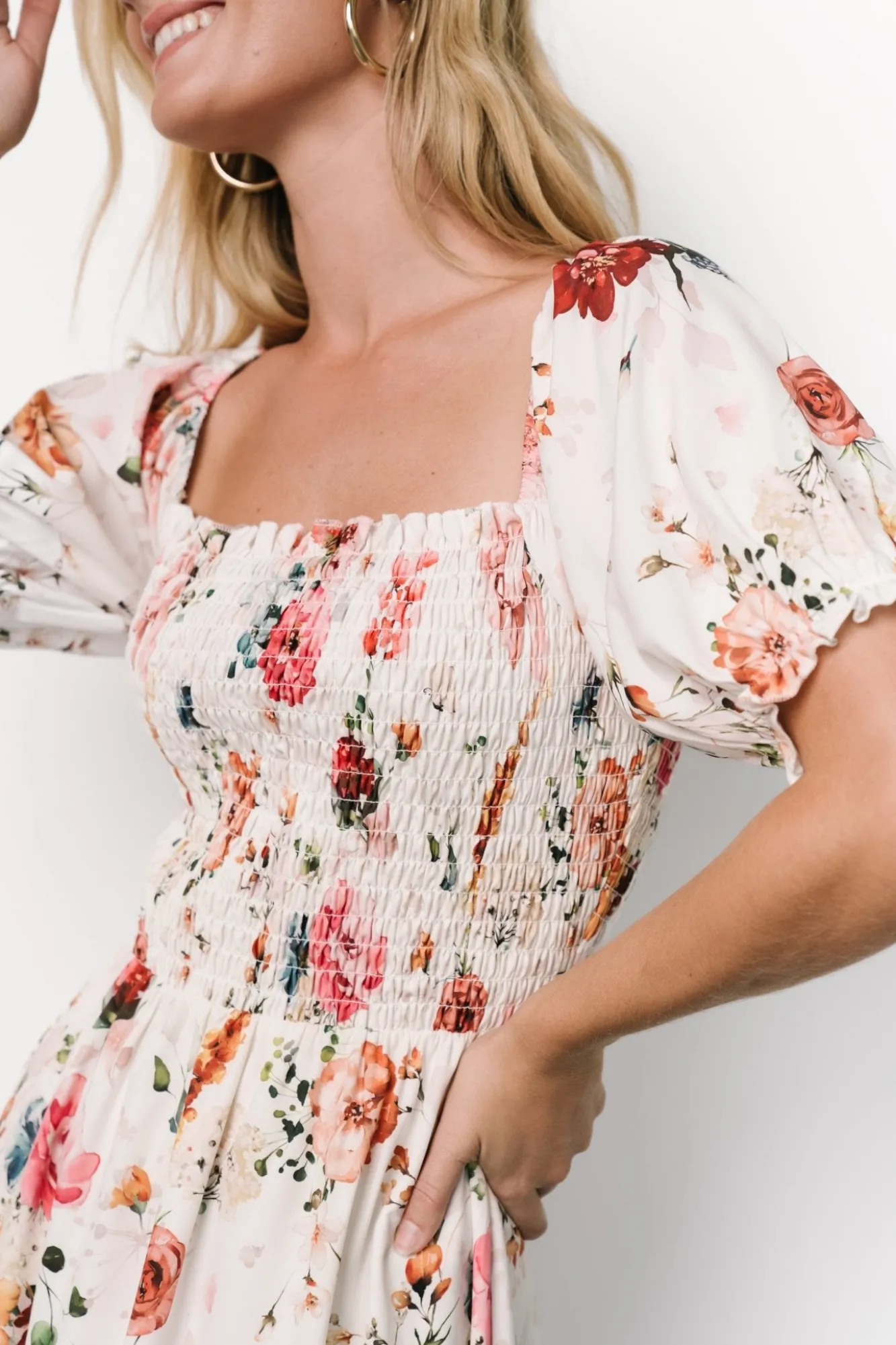 Baltic Born Capri Smocked Maxi Dress | Multi Floral