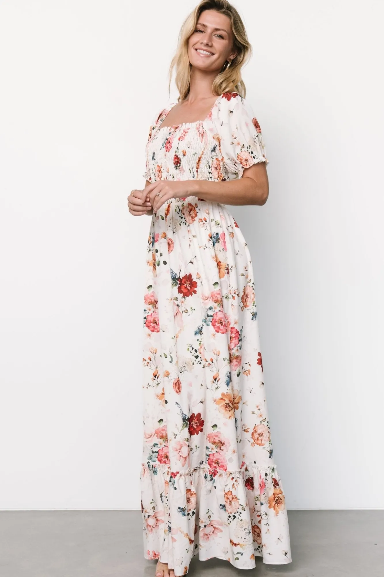 Baltic Born Capri Smocked Maxi Dress | Multi Floral