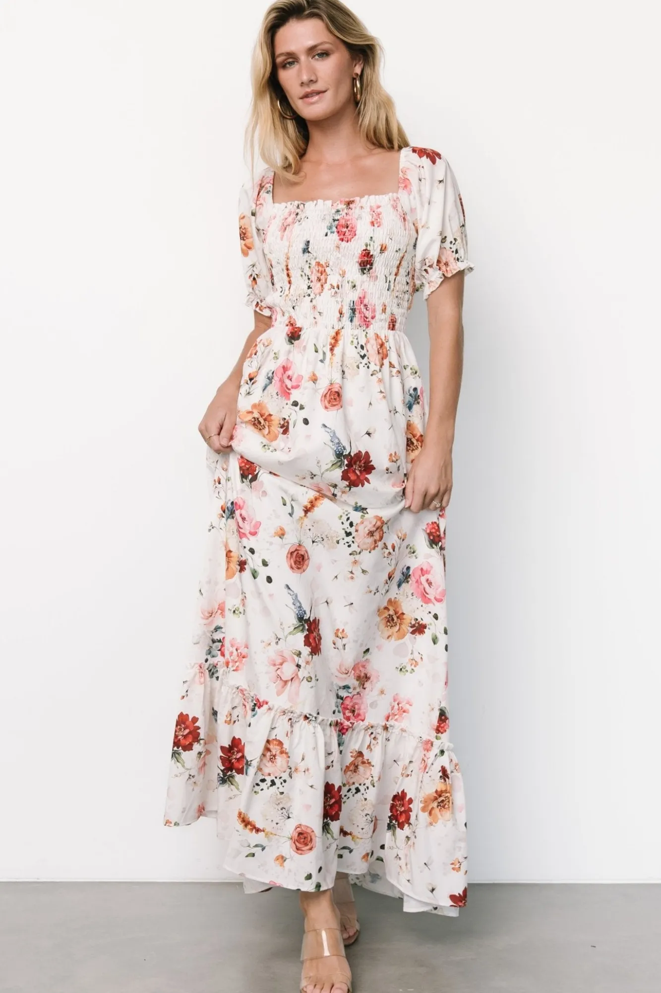 Baltic Born Capri Smocked Maxi Dress | Multi Floral
