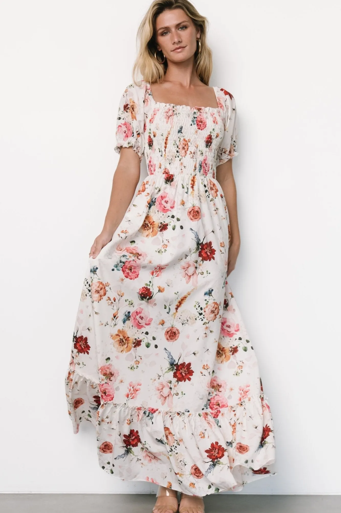 Baltic Born Capri Smocked Maxi Dress | Multi Floral