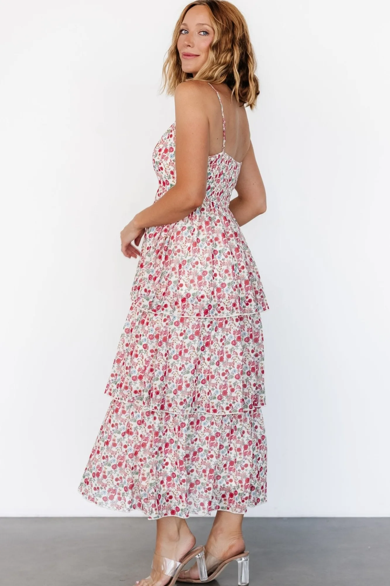 Baltic Born Caprice Tiered Dress | Cream Multi Floral