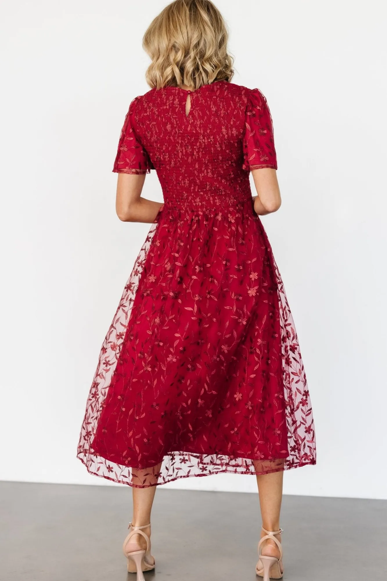 Baltic Born Cara Embroidered Midi Dress |