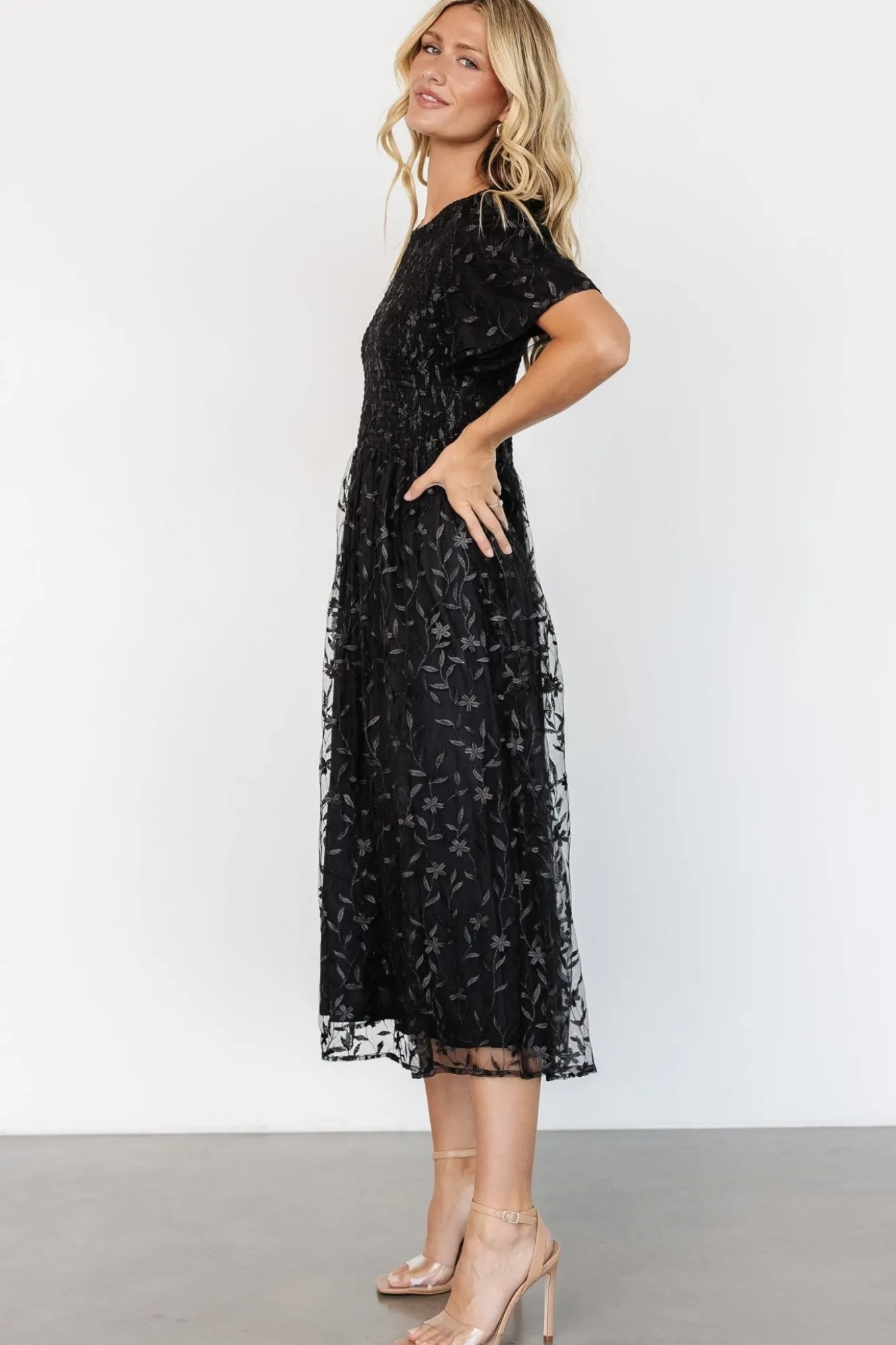 Baltic Born Cara Embroidered Midi Dress |