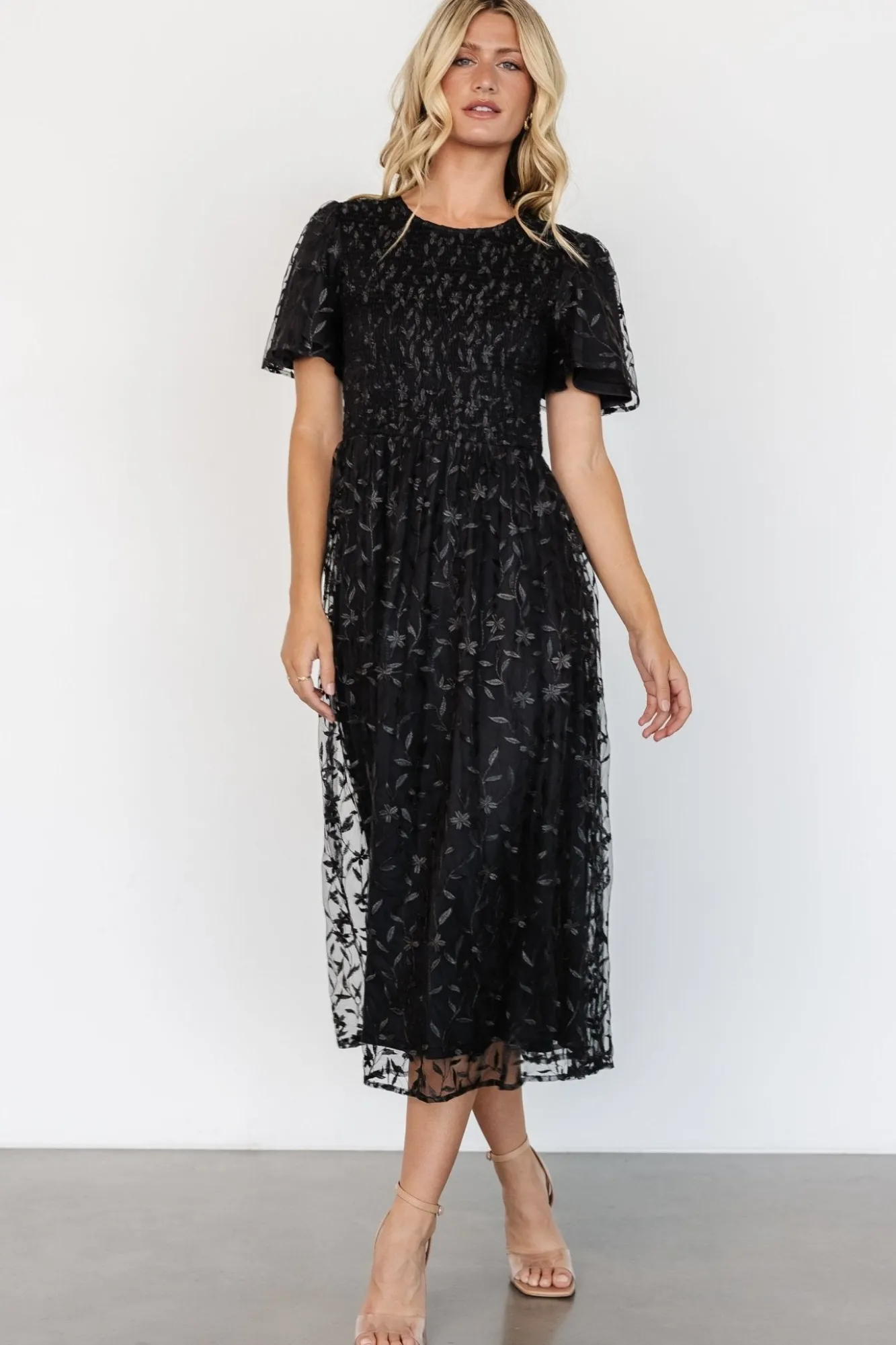 Baltic Born Cara Embroidered Midi Dress |