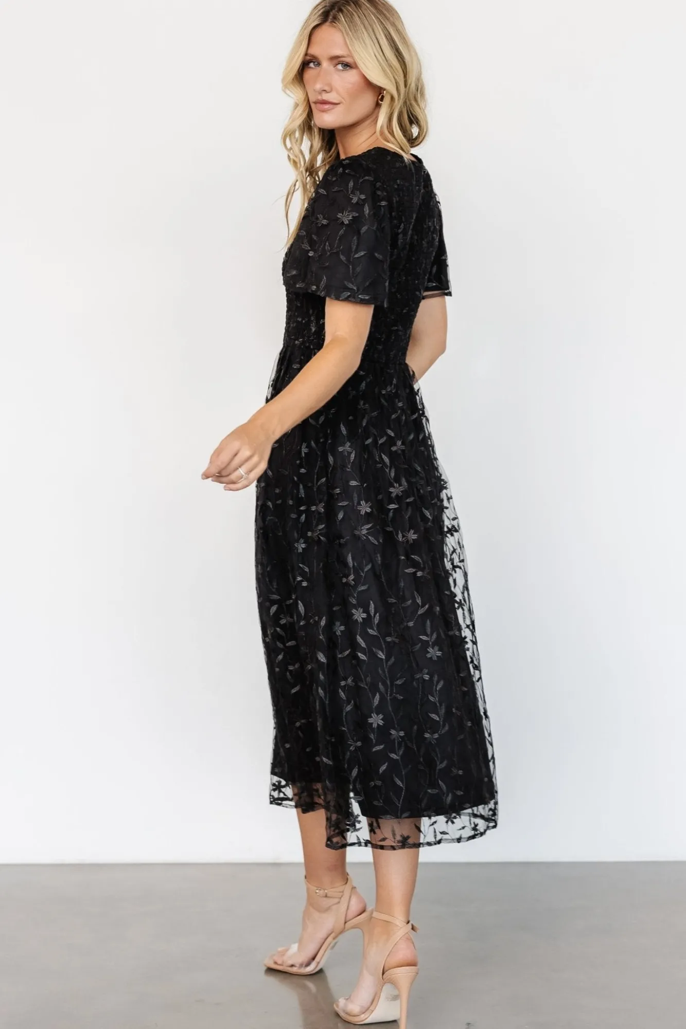 Baltic Born Cara Embroidered Midi Dress |