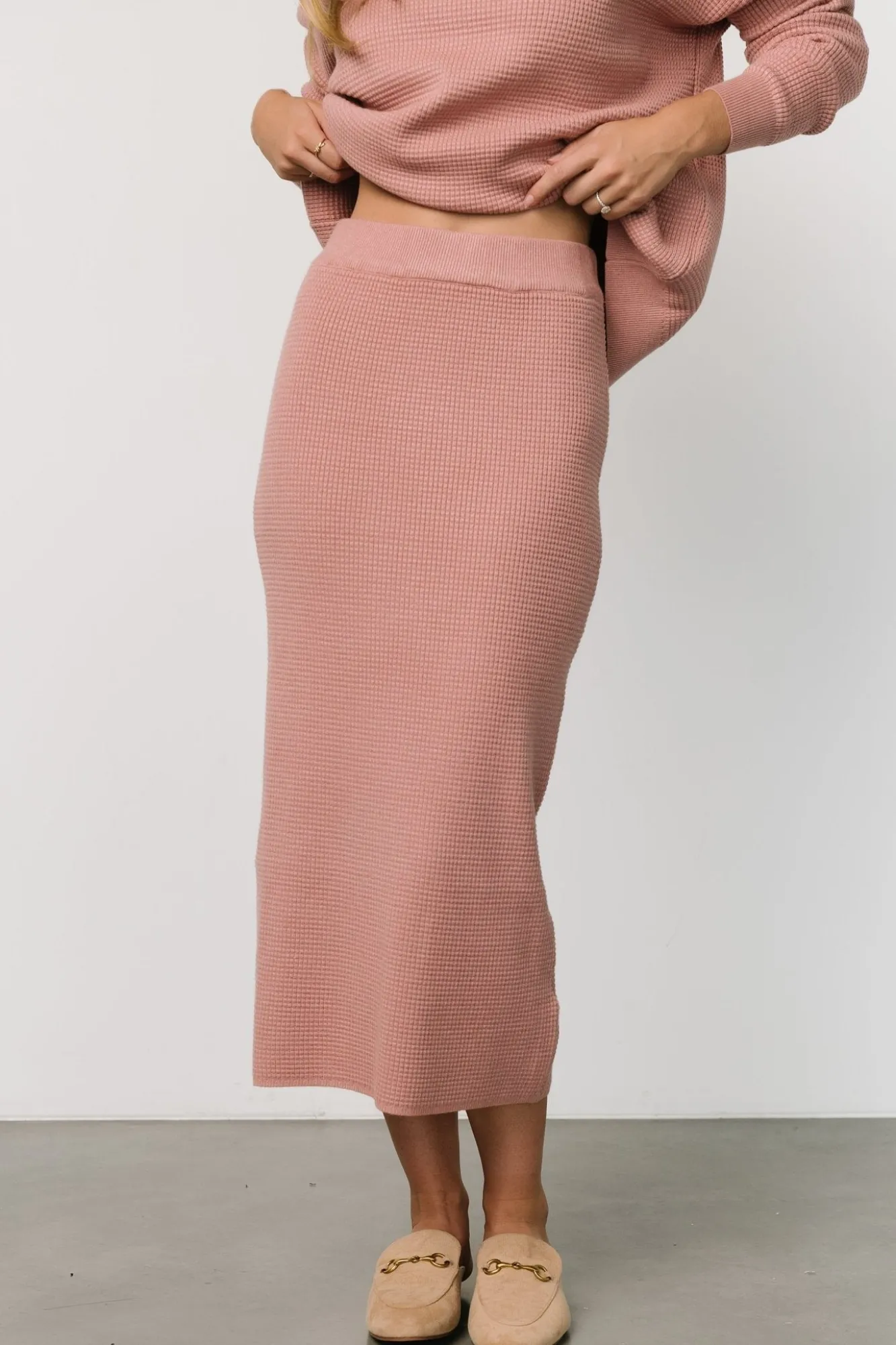 Baltic Born Carey Waffle Midi Skirt |