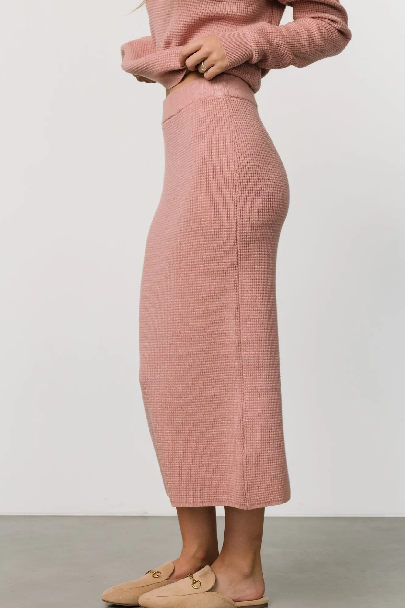 Baltic Born Carey Waffle Midi Skirt |