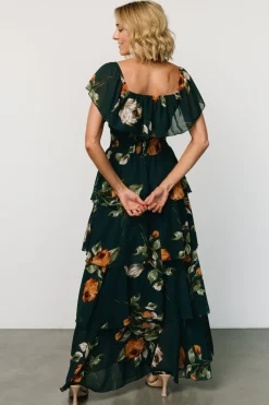 Baltic Born Carina Off Shoulder Maxi Dress | Deep Topaz Floral
