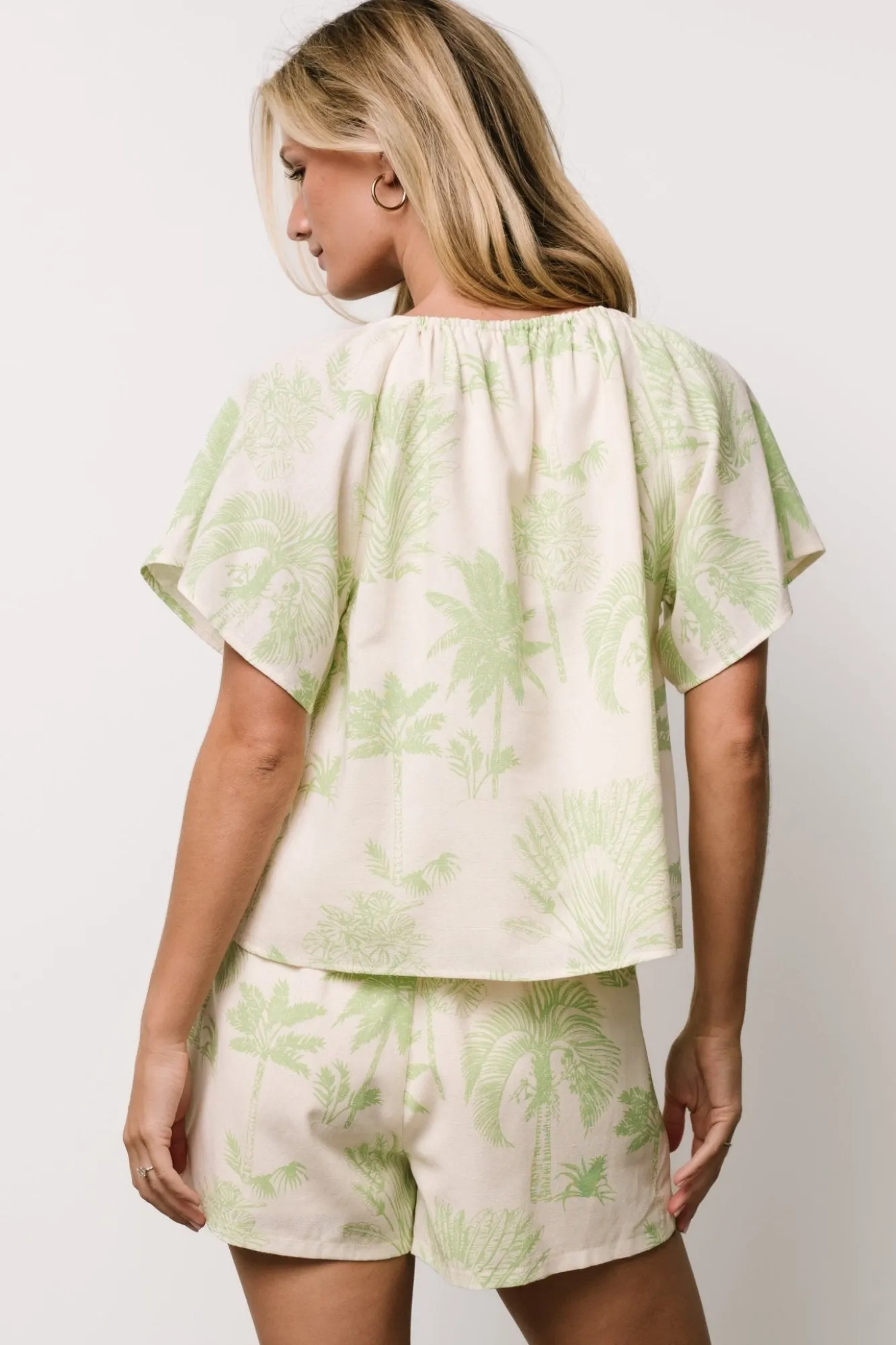 Baltic Born Carlina Set | Cream + Green Print