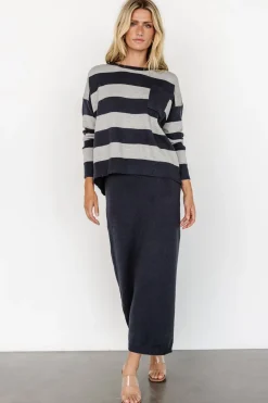 Baltic Born Carlotta Sweater + Skirt Set | Midnight + Gray