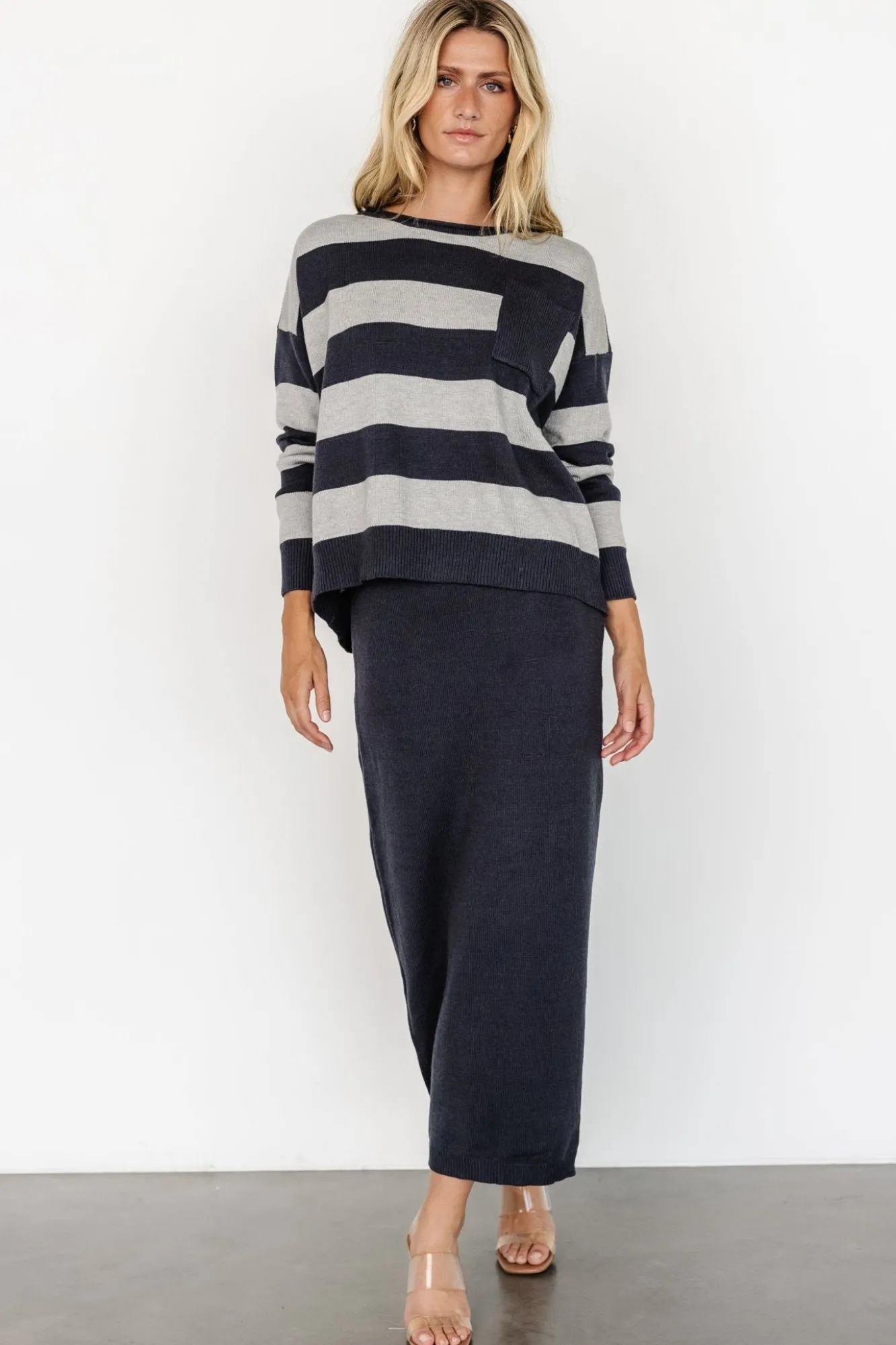 Baltic Born Carlotta Sweater + Skirt Set | Midnight + Gray