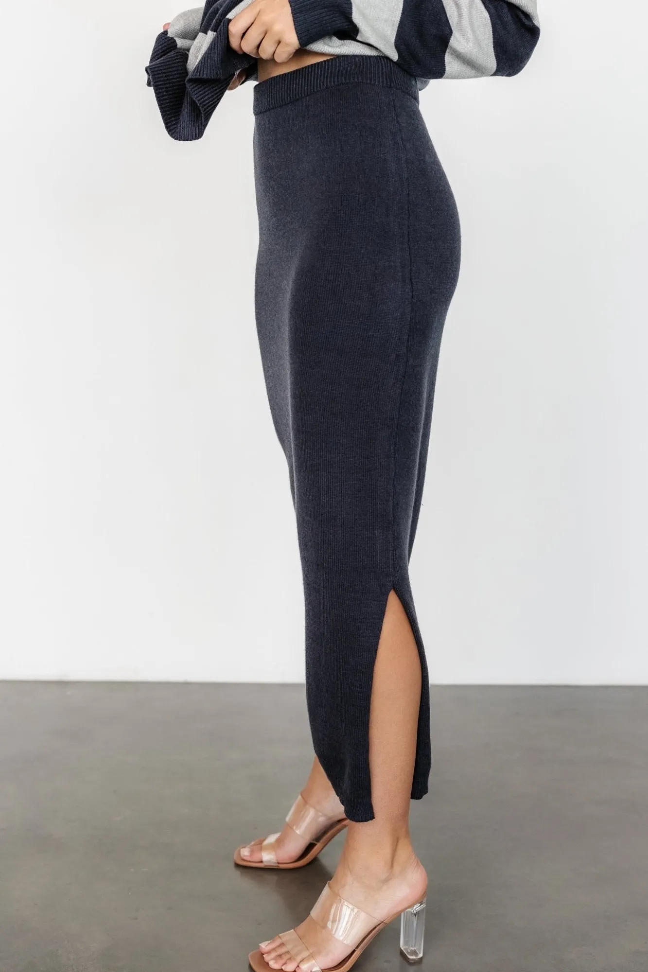 Baltic Born Carlotta Sweater + Skirt Set | Midnight + Gray