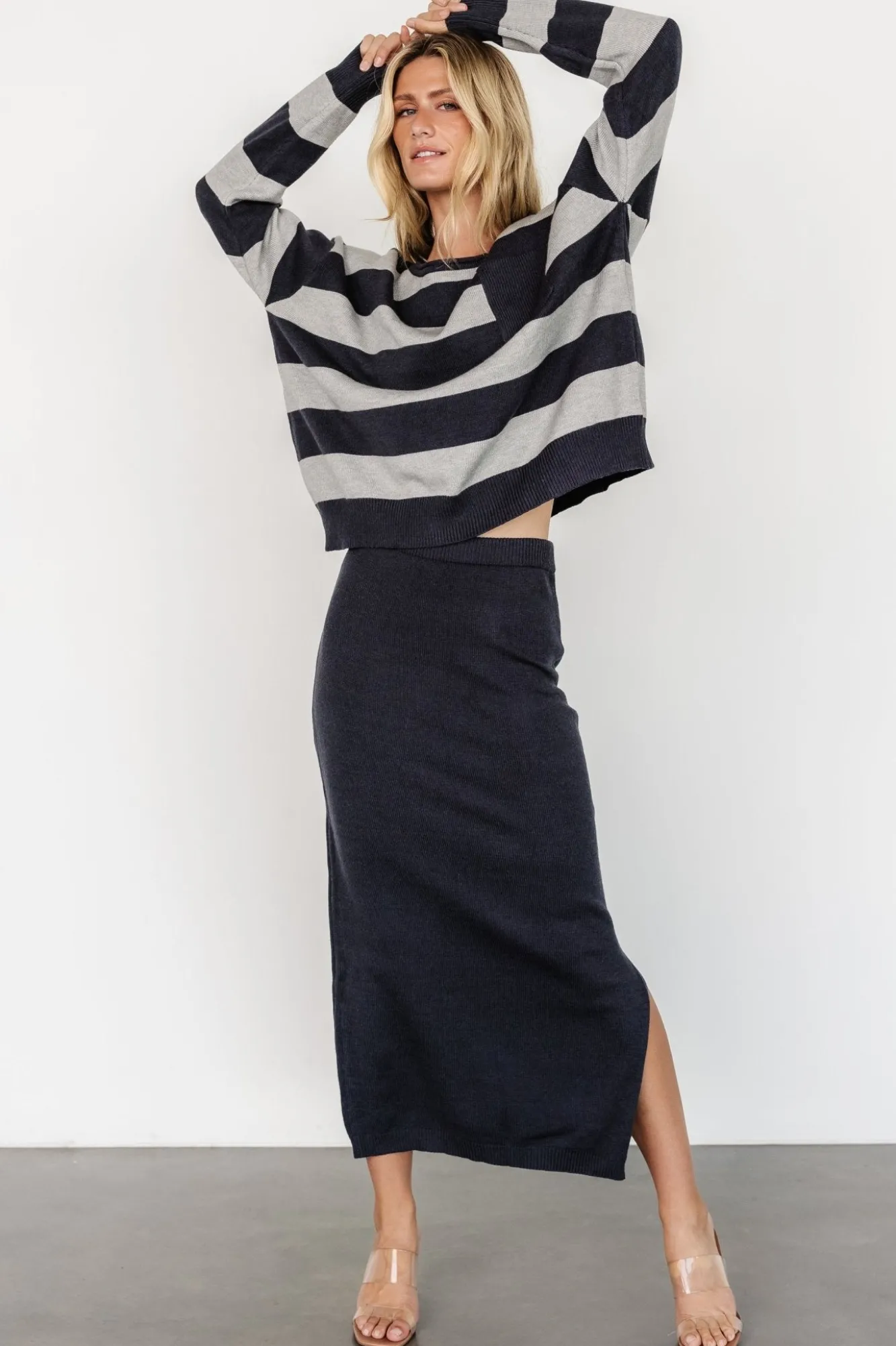 Baltic Born Carlotta Sweater + Skirt Set | Midnight + Gray