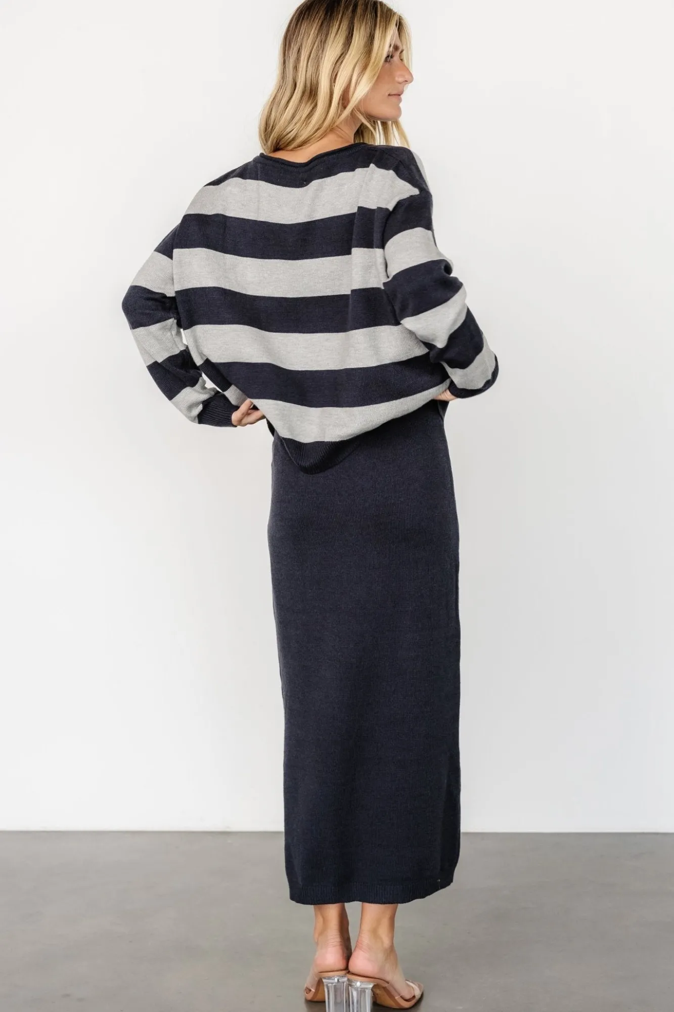 Baltic Born Carlotta Sweater + Skirt Set | Midnight + Gray
