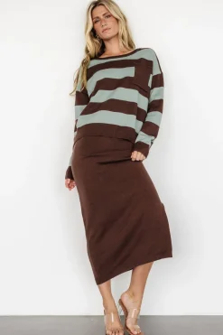 Baltic Born Carlotta Sweater + Skirt Set | Brown + Turquoise