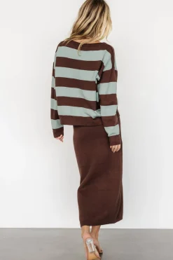 Baltic Born Carlotta Sweater + Skirt Set | Brown + Turquoise