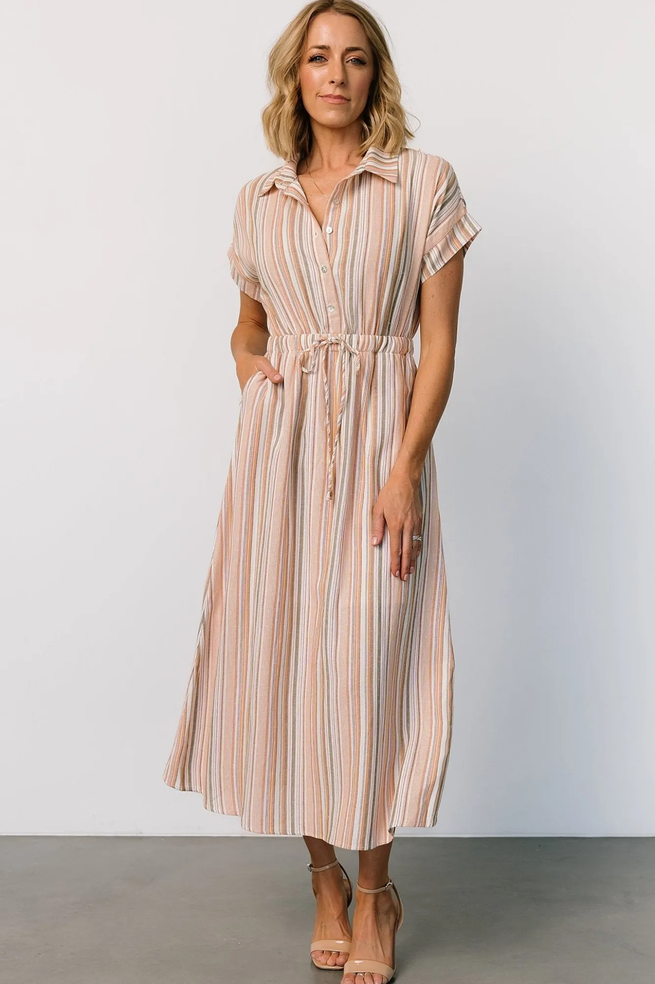 Baltic Born Carole Midi Dress | Multi Stripe
