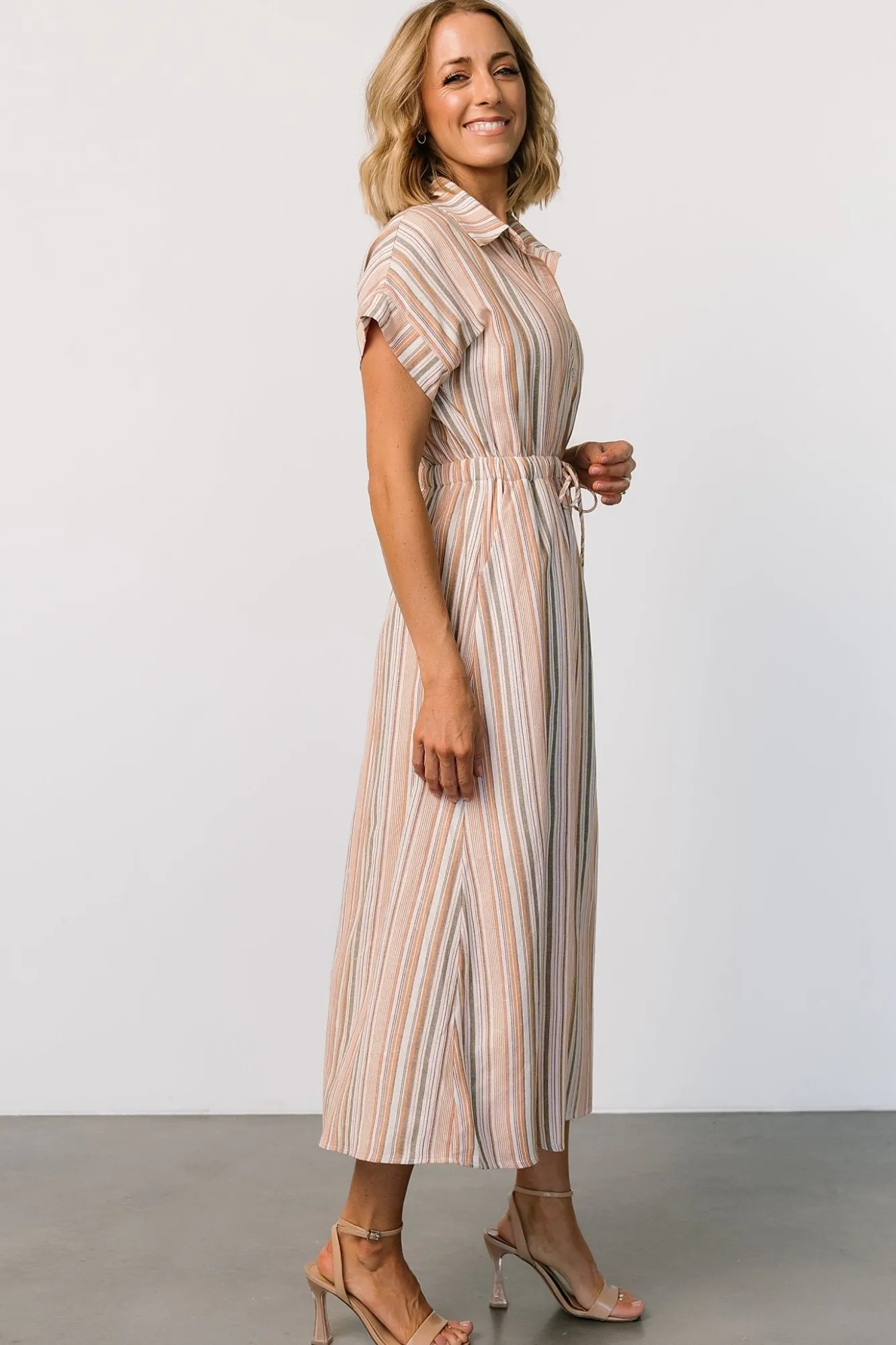 Baltic Born Carole Midi Dress | Multi Stripe