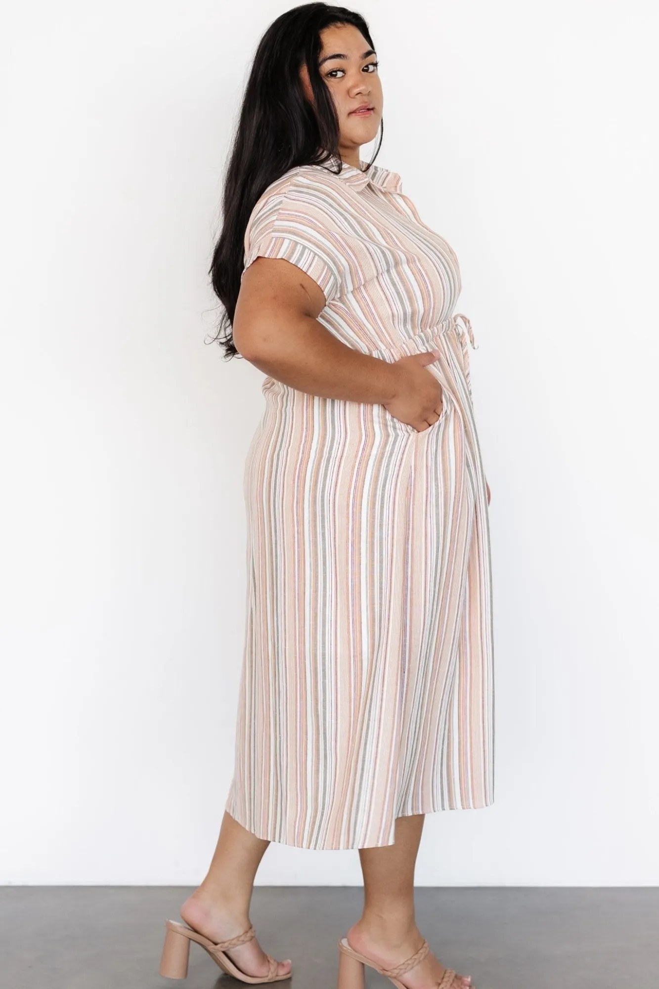 Baltic Born Carole Midi Dress | Multi Stripe