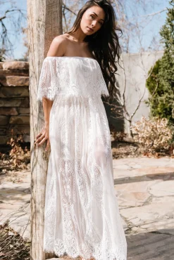 Baltic Born Caroline Lace Maxi Dress | Off White