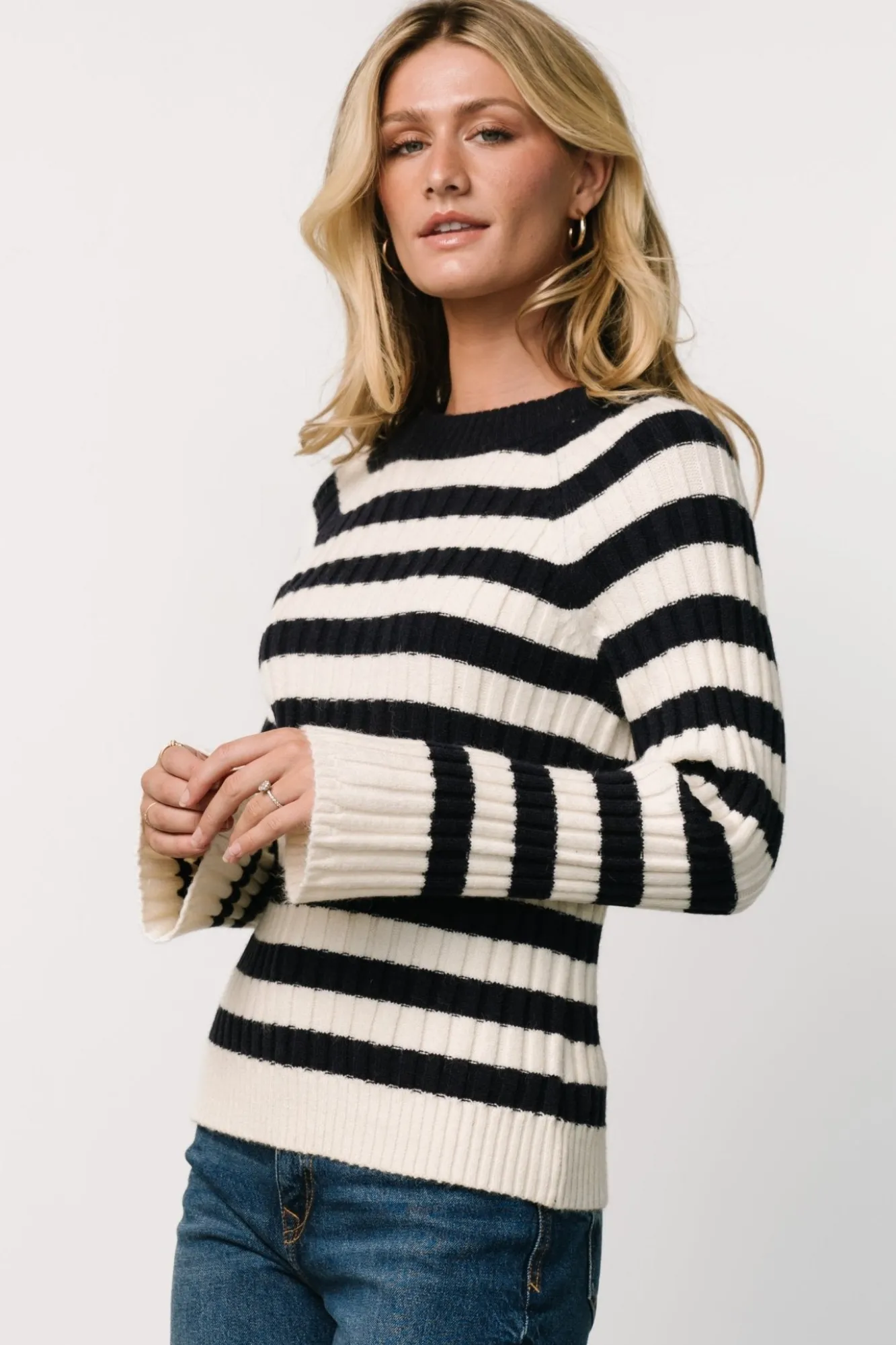 Baltic Born Carrie Striped Sweater | Navy + Ivory