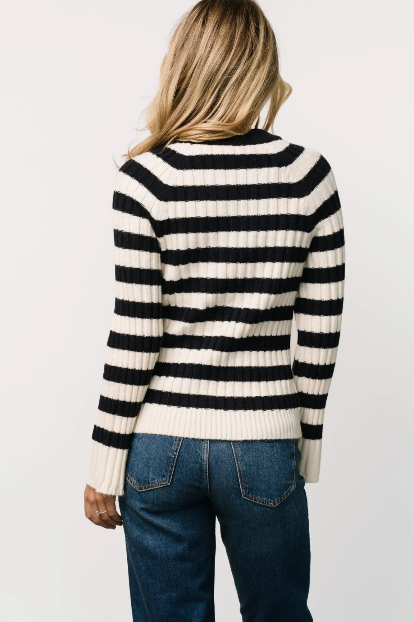 Baltic Born Carrie Striped Sweater | Navy + Ivory