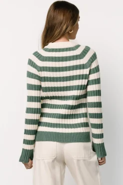 Baltic Born Carrie Striped Sweater | Teal + Ivory