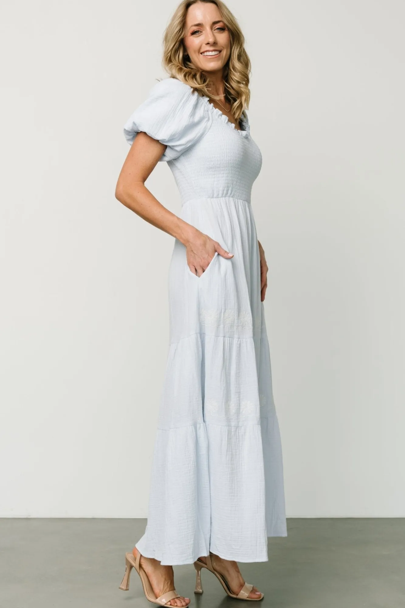 Baltic Born Carrington Maxi Dress | Light Blue