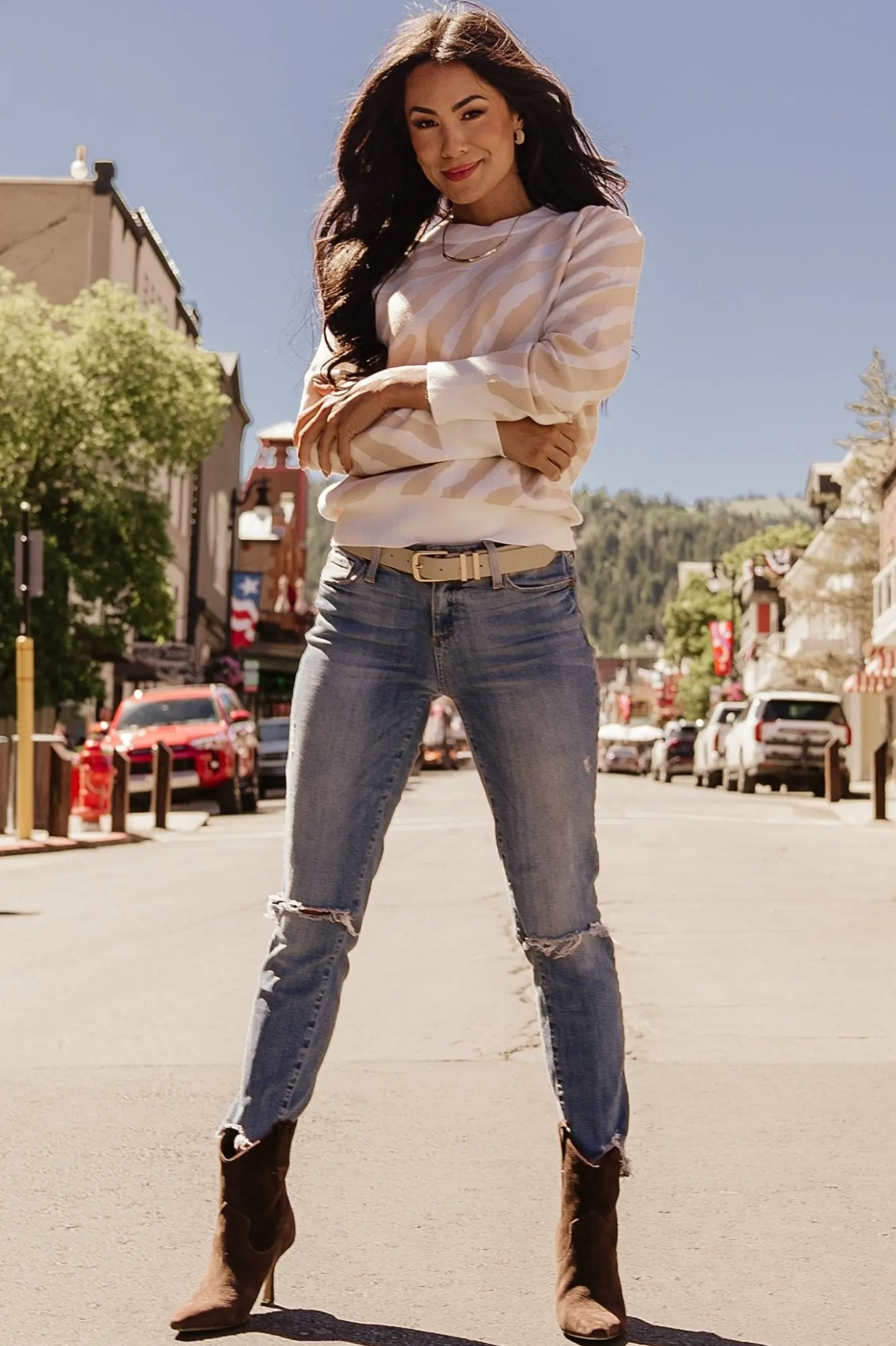 Baltic Born Carter Sweater | Oatmeal Print