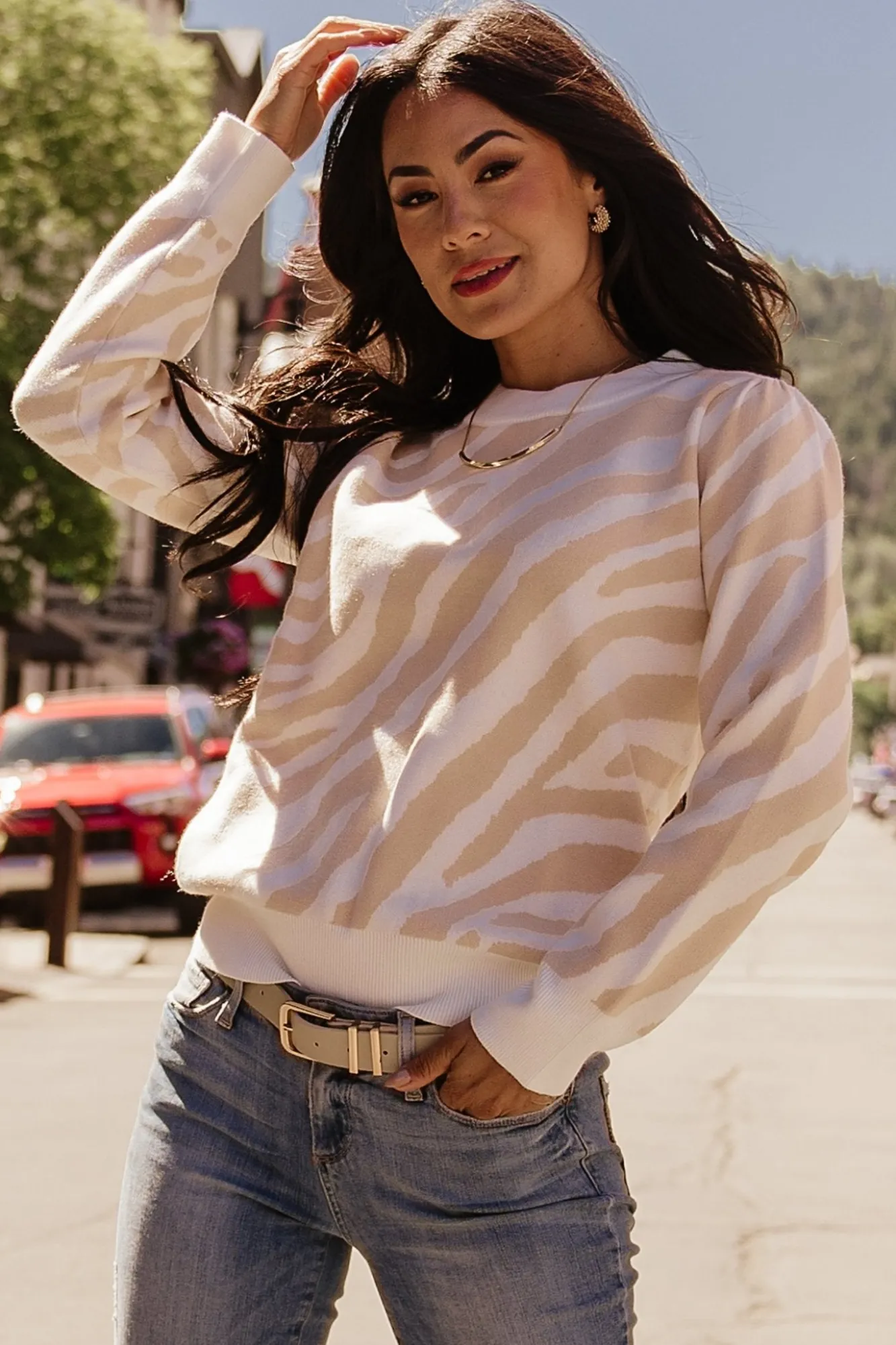 Baltic Born Carter Sweater | Oatmeal Print