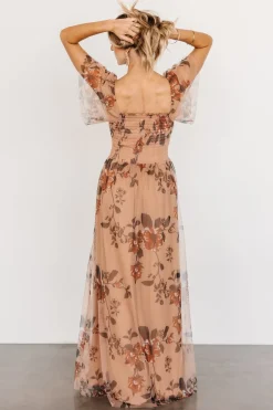 Baltic Born Cassandra Tulle Maxi Dress | Copper Floral