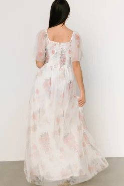 Baltic Born Cassandra Tulle Maxi Dress | White Multi