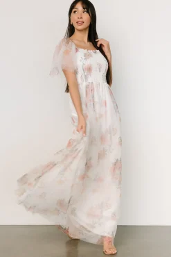 Baltic Born Cassandra Tulle Maxi Dress | White Multi