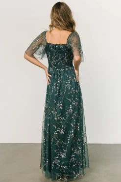 Baltic Born Cassandra Tulle Maxi Dress | Green + Gold