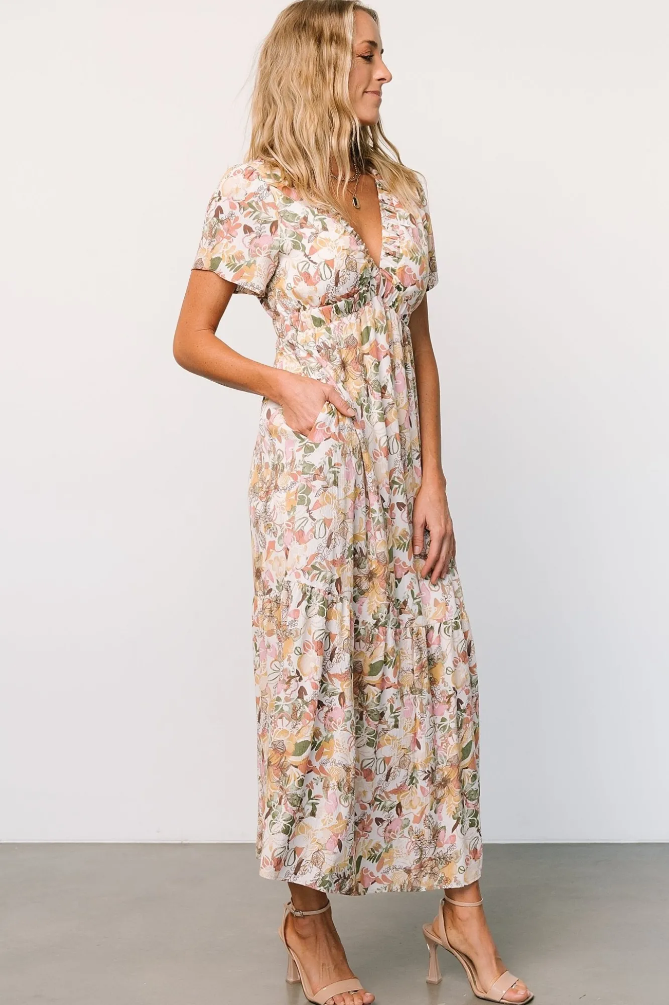Baltic Born Cassie Short Sleeve Dress | Multi Floral