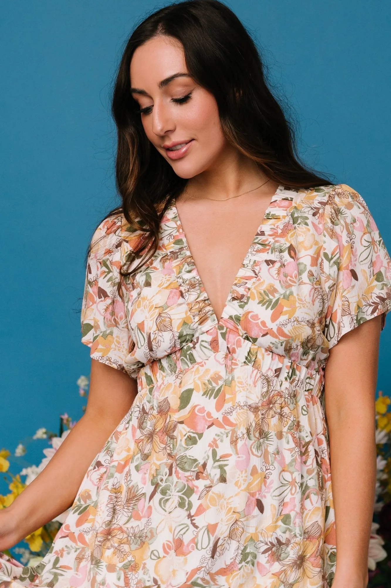 Baltic Born Cassie Short Sleeve Dress | Multi Floral