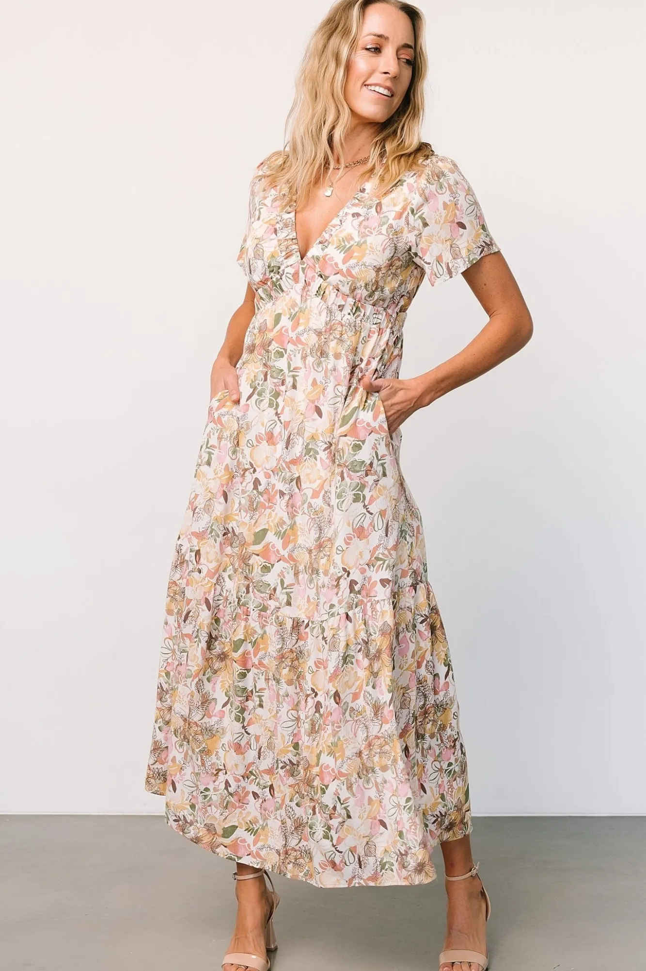 Baltic Born Cassie Short Sleeve Dress | Multi Floral