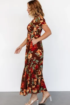Baltic Born Cassie Short Sleeve Dress | Copper Floral