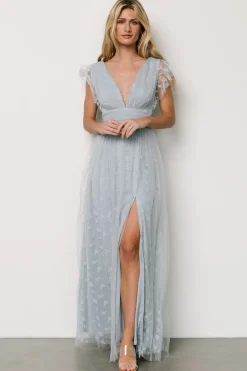 Baltic Born Caterina Tulle Maxi Dress | Light Blue